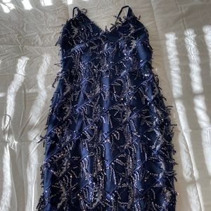 BLUE SEQUIN DRESS